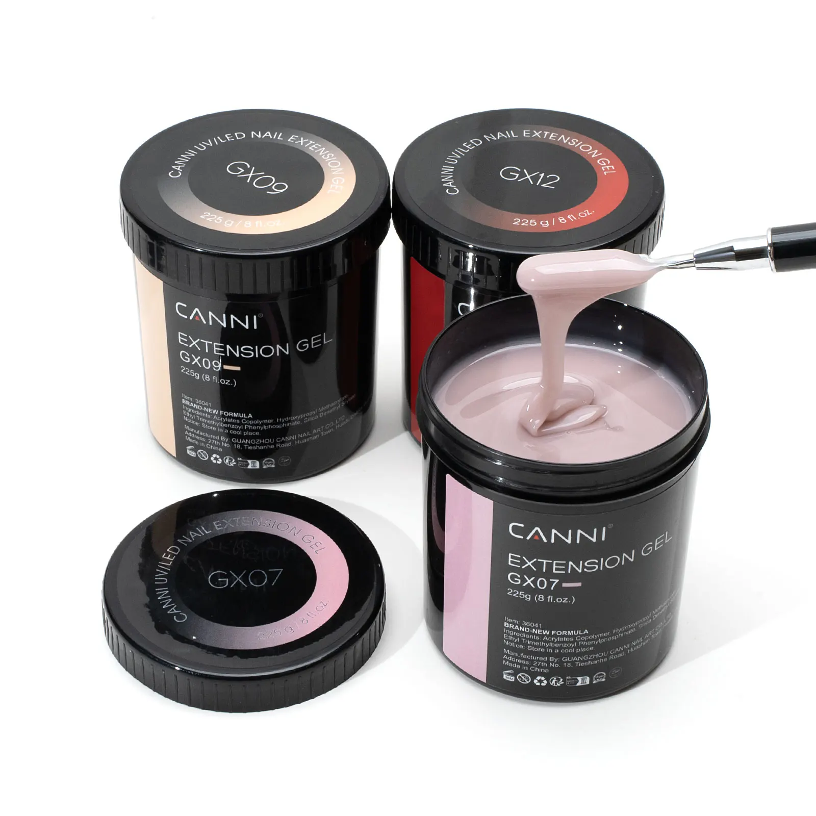 CANNI 225G Soak off Sculpture Camouflage Gel Lacquer Venalisa Jelly Extension Poly Gel 25 Colors Private Labeling Thin Led Gel