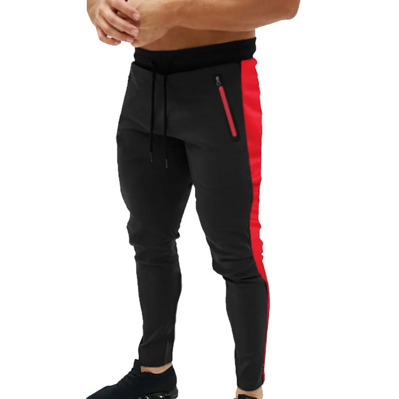 

Wholesalers custom breathable sports compression men casual pants, Red/black/white/green/blue/gray