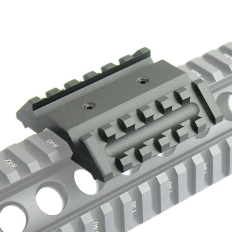

Fyzlcion 45 Degree Offset Dual Side Rail Angle Mount 6 Slot Tactical Accessory Rail