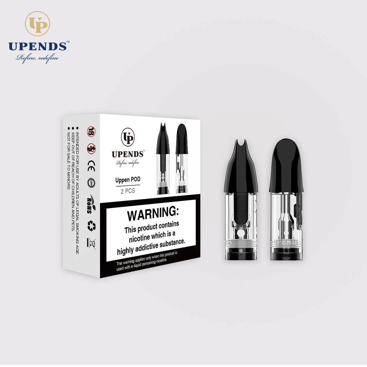 
ALD UPENDS Vap Pen Vaporizer Uppen Pod (2 Packs) Freebase for Nic Salt or CBD Refill Vaporizer Pen Oil 