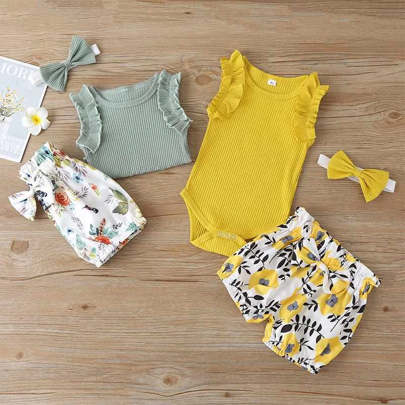 

Baby Girl Clothes Sleeveless Floral 3pcs Clothing Outfits Kids Clothing