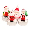 12 Craft Aluminum Shell Happy Christmas Snowman Santa Tree Candle Set Gift Box for Christmas