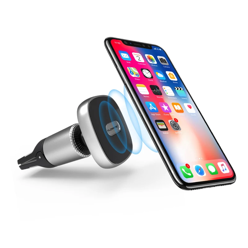 

Free Shipping 1 Sample OK FLOVEME Phone Accesories Super Strong Magnetic Air Vent Car Mount Mobile Phone Holders, Silver