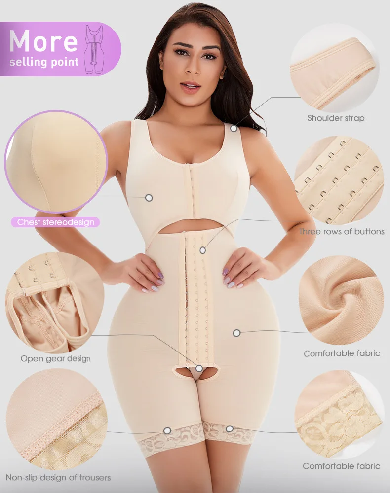 

Fajas Dprada Womens Fajas Colombianas Reductoras y Moldeadoras Postparto Girdle Body Shaper, Customized colors