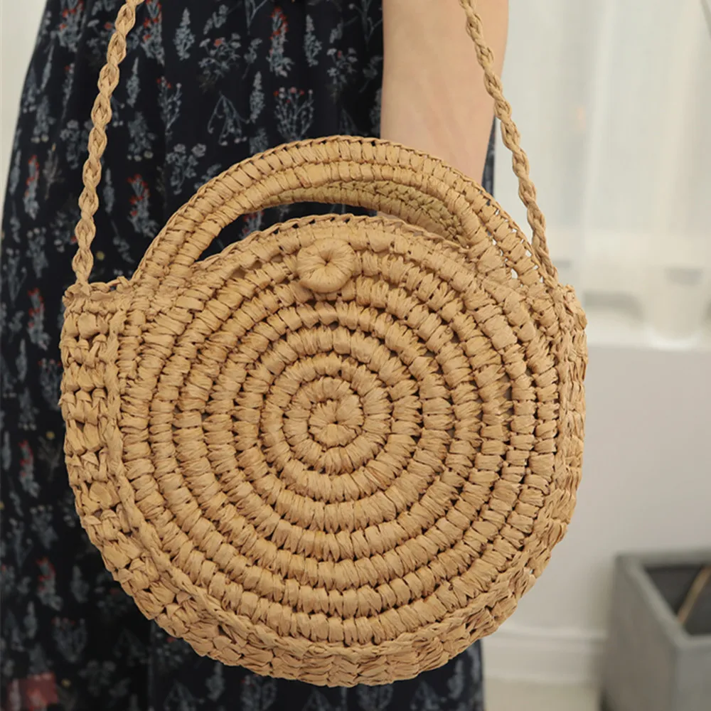 

2020 Fashion Women Straw Bags Summer Shoulder Tote Bag Beach Bags
