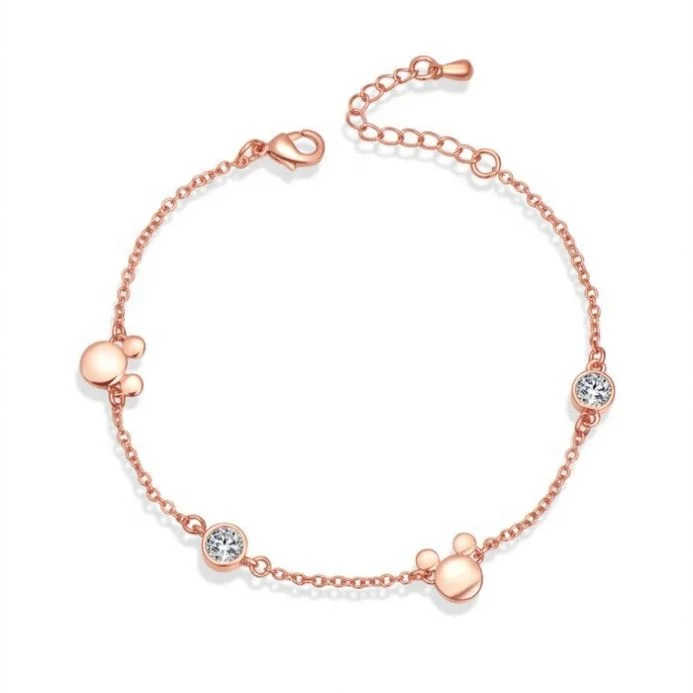 

New Cartoon Mouse Cute Bracelet Creative Zircon Women's Bracelet, Multi-colors