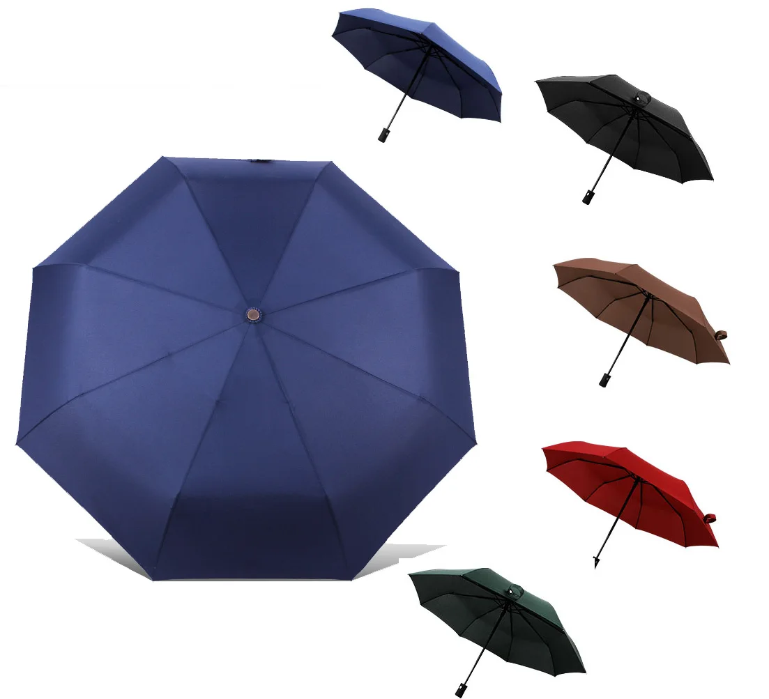 

21 Inch auto open and close 3 folding umbrella full automatic customized logo print gift umbrella