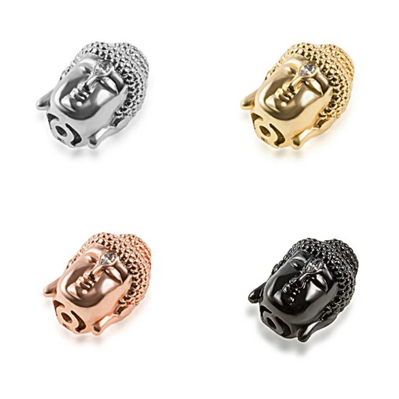 

High quality cz micro pave buddha beads buddha head beads for jewelry making