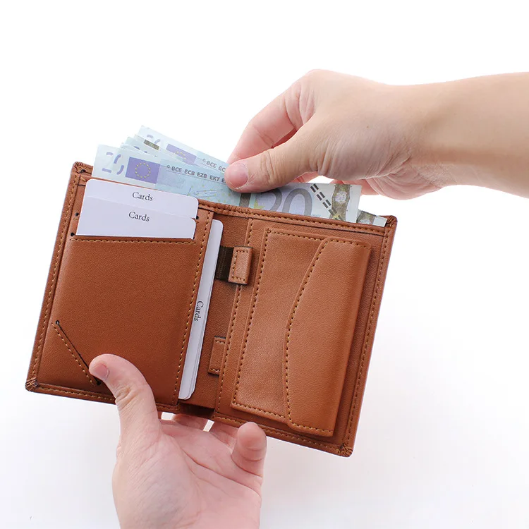 

Boshiho 2021 Genuineclip designer fashion mens leather wallets purses with package