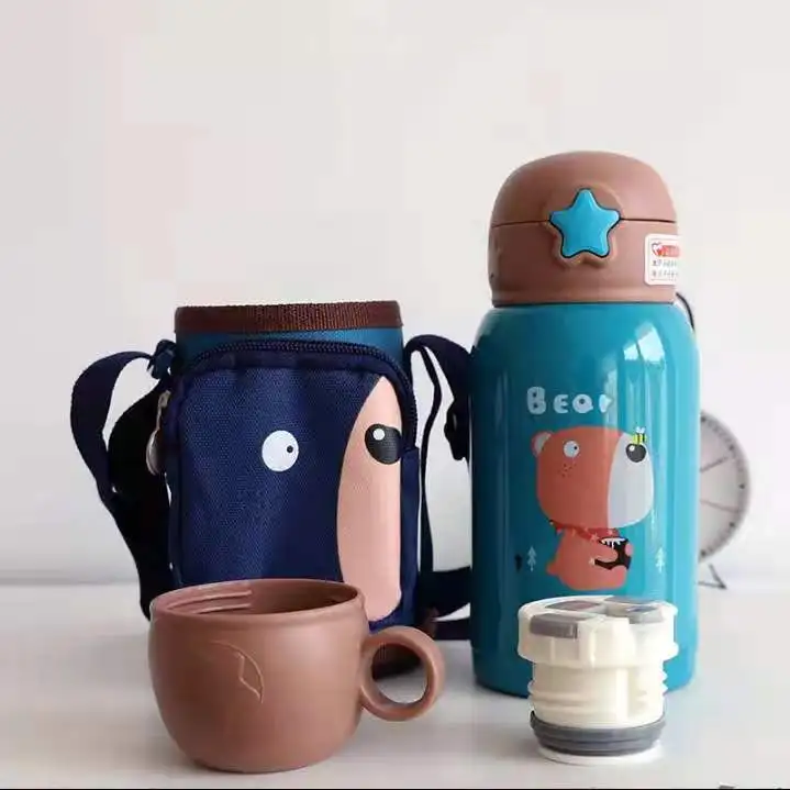 

316 Stainless steel cup cute cartoon cup children's portable out kettle for pupils