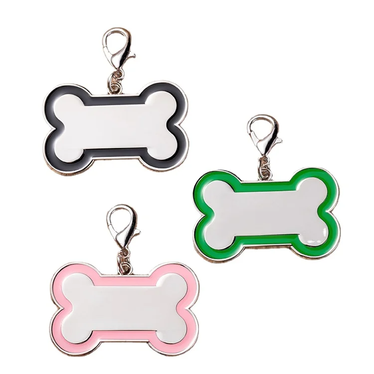 

Bone Shaped Pet Dog ID Name Tag Pet Dog Pendant 6 Color for Pet Dog Accessories Stainless Steel Cute Custom Tags, Picture