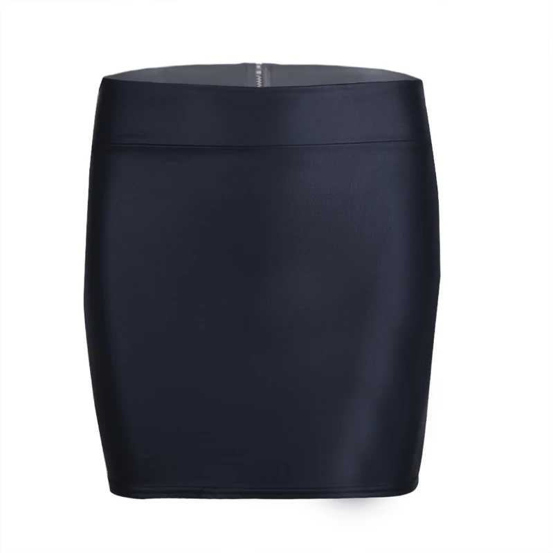 

Wholesale Night Club Dress Women Faux Leather Zippered Soft Mini Skirt