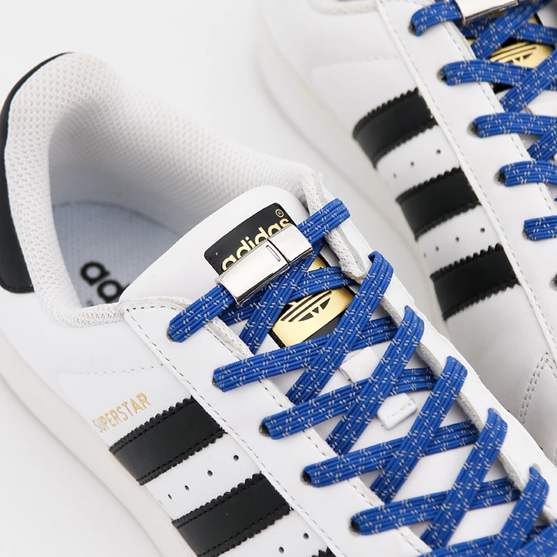 

Elastic Reflective Flat Lazy Laces Colorful Quick Magnetic Locking No Tie Shoelaces Kids Adult Unisex Sneakers Laces, 20 colors