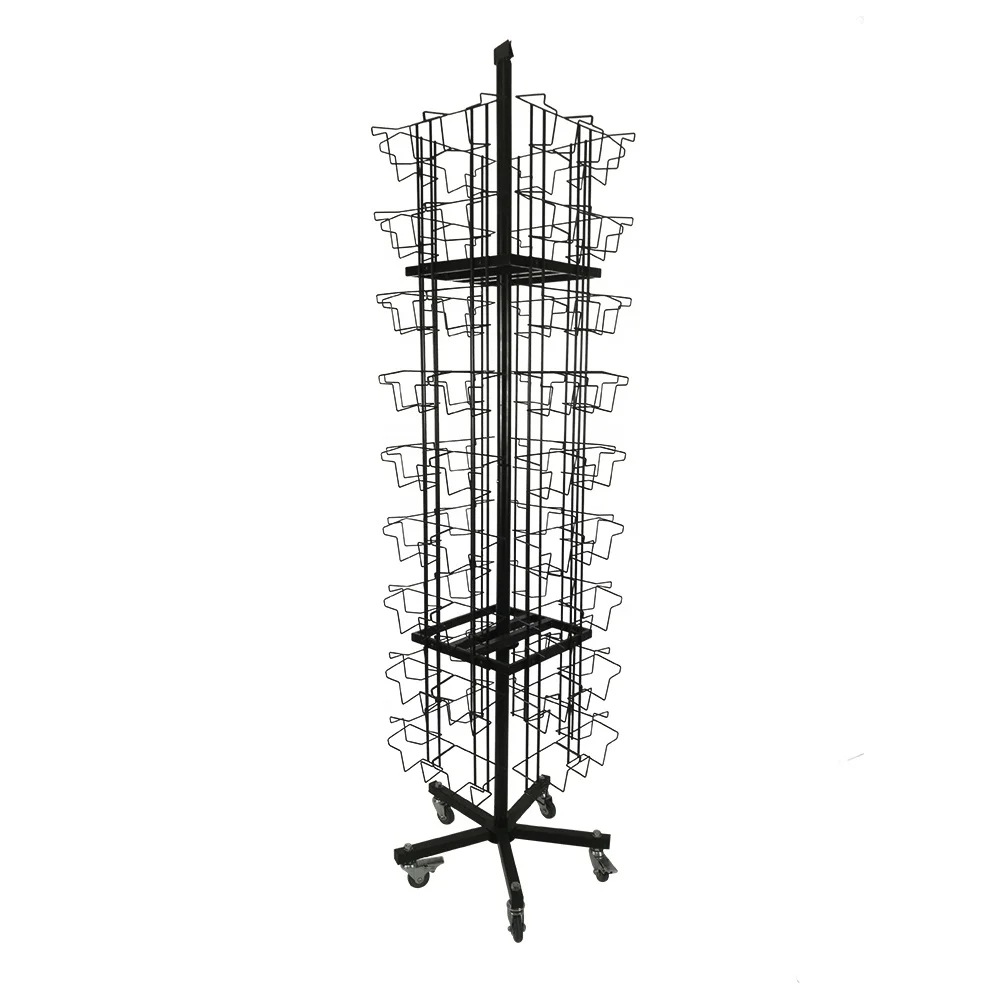 6 Tiers Floor Spinning Napkins Display Rack For Disposable Tableware
