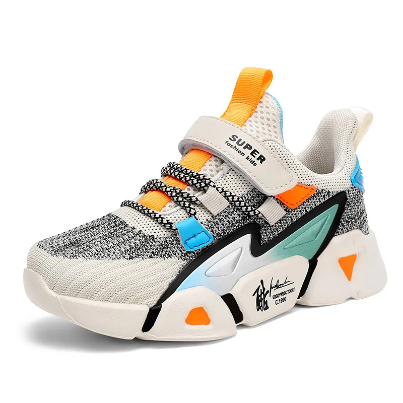 

Flying woven mesh breathable sneakers, lightweight non-slip student running shoes