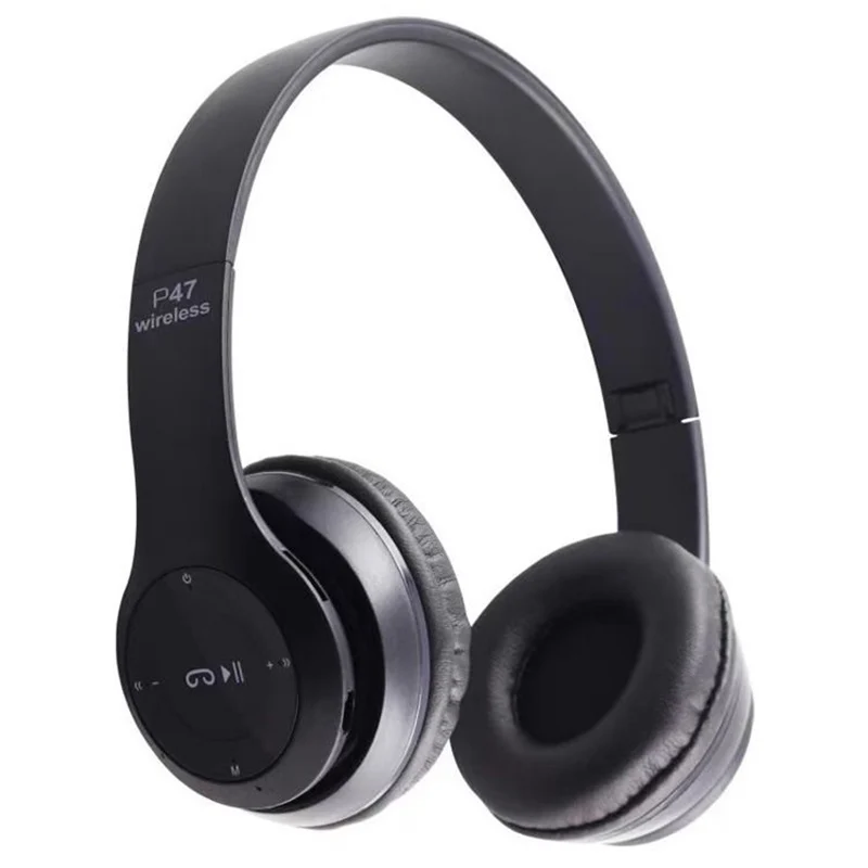 

Black P47 Wireless Headphones Earbuds 2021 Hot Auriculares TWS Ecouteurs Fones De Ouvido Sem Fio 5.0 EDR Earphone Audifonos