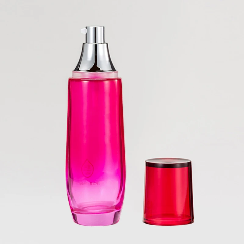 
Luxury Glass Cosmetic Essential Oil Pump Bottle Cream Glass Jar 