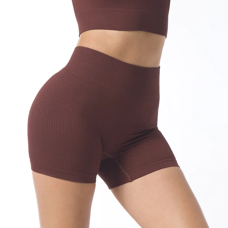 

The Listing New Sexy Seamless Women Logo Scrunch Wear High Waist Fitness Buttery 2022 Ribbed yoga shorts, As photos