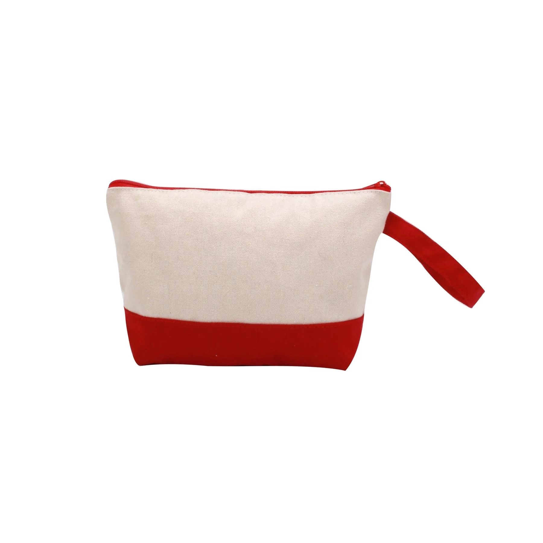 

Customized Logo Travel Toiletry Zipper Cotton Cosmetic Pouch Canvas Makeup Bag