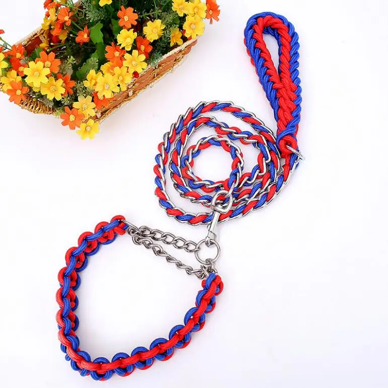 

Large Dog Accessories Nylon Dog Led Leash And Collar Pet Dog Leash Chain