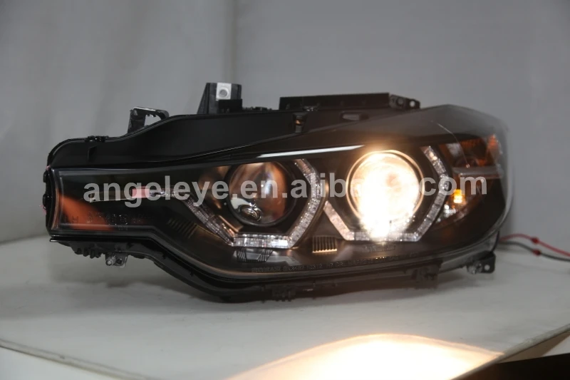 LED Angel Eyes Headlight For BMW F30 F35 318 320 325 328 330 335 2013-2015 Year SN For Original car halogen types