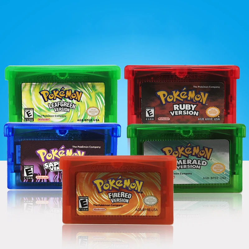 

Nostalgia Video Game Cartridge Cards For Pokemon Juegos GameBoy Advance SP with box