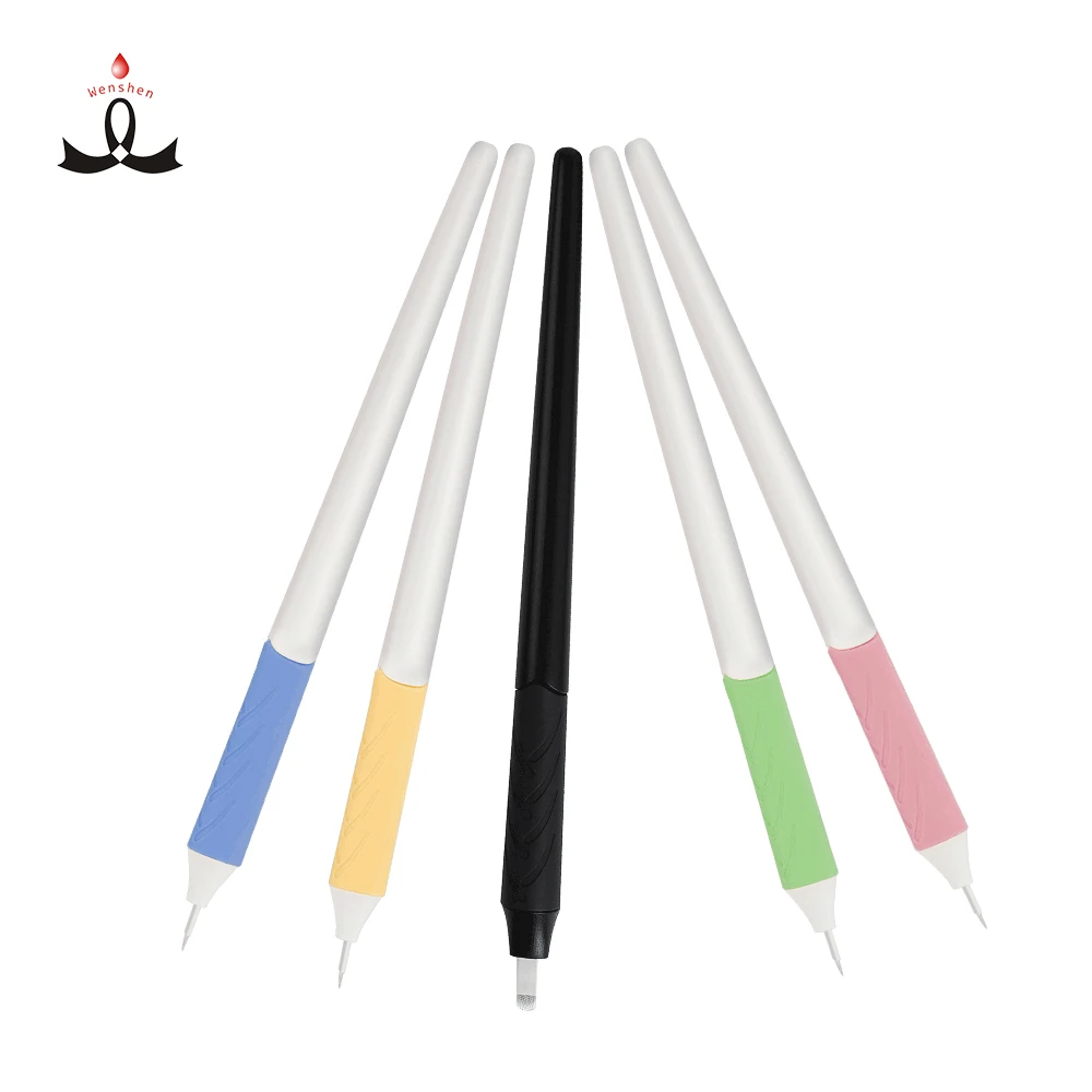 

PMU Disposable microblading Colorful Seasons Disposable Microblading Pen with 12 14 16 18U pin Blade For Microblading Factory, Four color