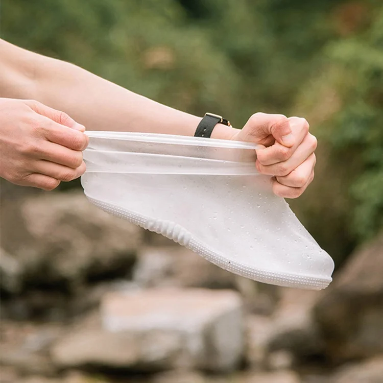 
PVC Short tube transparent adult rain waterproof Non-slip thick rain shoes cover 