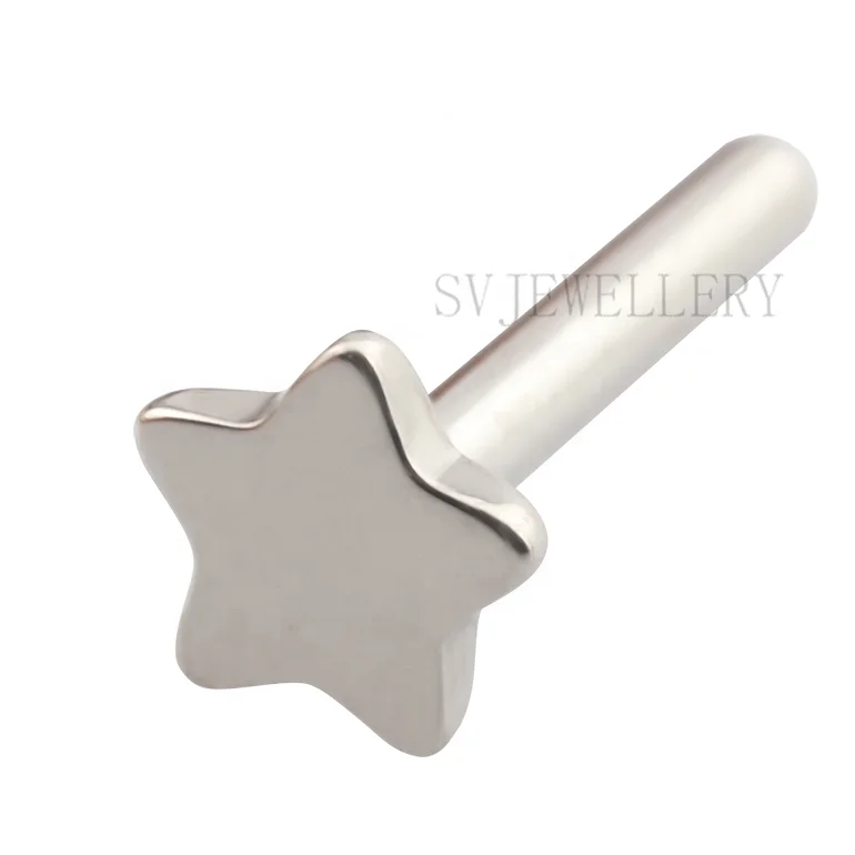 

Internally Threaded Threadless G23 Titanium Star Pole Piercing Accessories