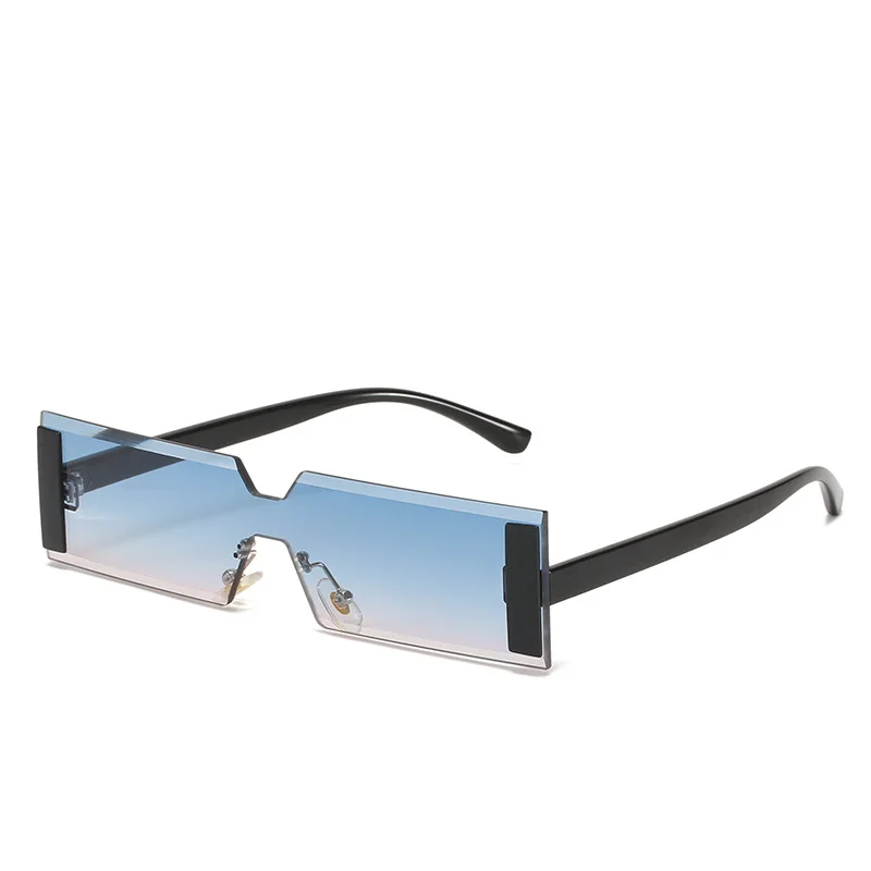 

2021 New Style One-piece Street Style Sunglasses Women Personality Rectangle Fashion Shades Sunglasses, Picture shows