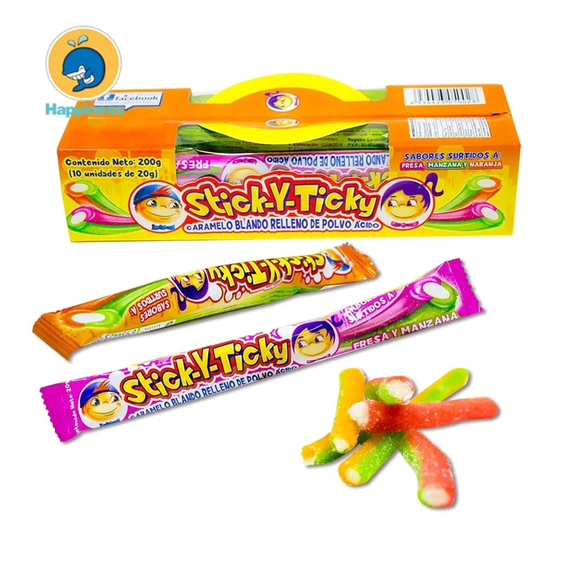 

hot sale fruity rainbow jelly gummy stick candy
