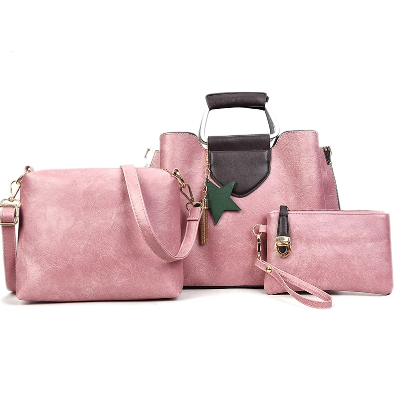 

2021 Women Bags 3Pcs set Ladies Shoulder Bag Leather Handbag Large Tote Bag