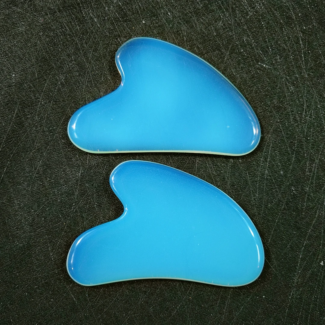 

Heart Shaped Gua Sha Stone Opalite Stone Scraping Massage Tool Board