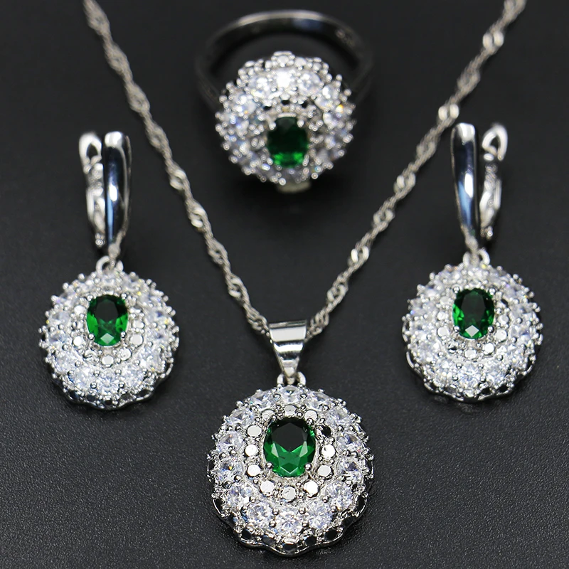 

18 K White Gold Plated AAA Zircon Flower Bridal Wedding Jewelry Sets Gold Plated Jewelry Necklaces, Picture shows