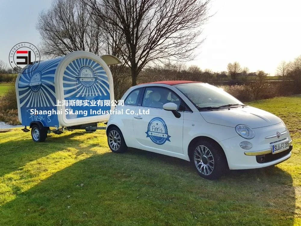 New Zealand Enclosed Fiberglass Mobile Ice Cream Food mobile Concession Trailer details