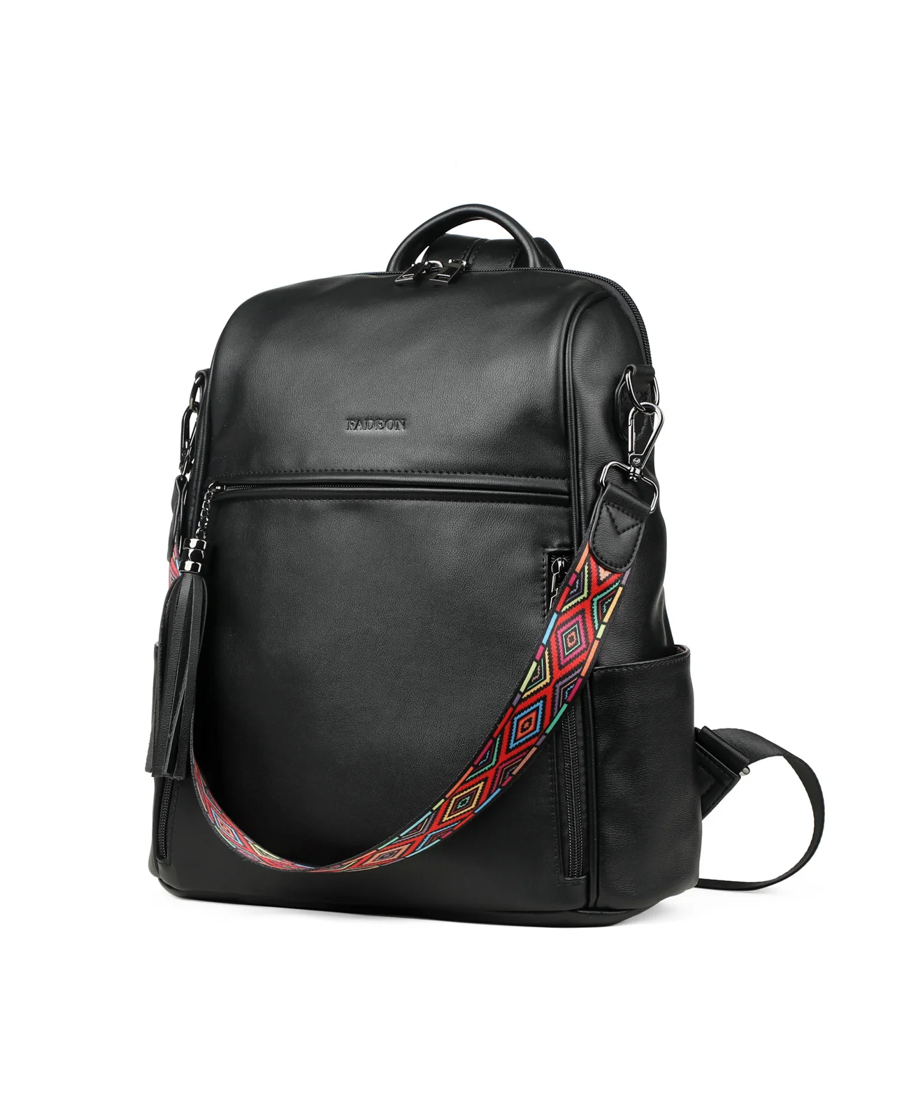 

2022 one shoulder multifunctional casual fashion diagonal trendy ladies bag backpacks, Black