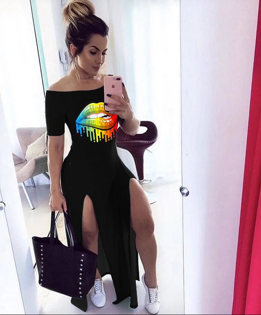 

Long loose dresses short sleeve maxi dress tube maxi dress, Picture color