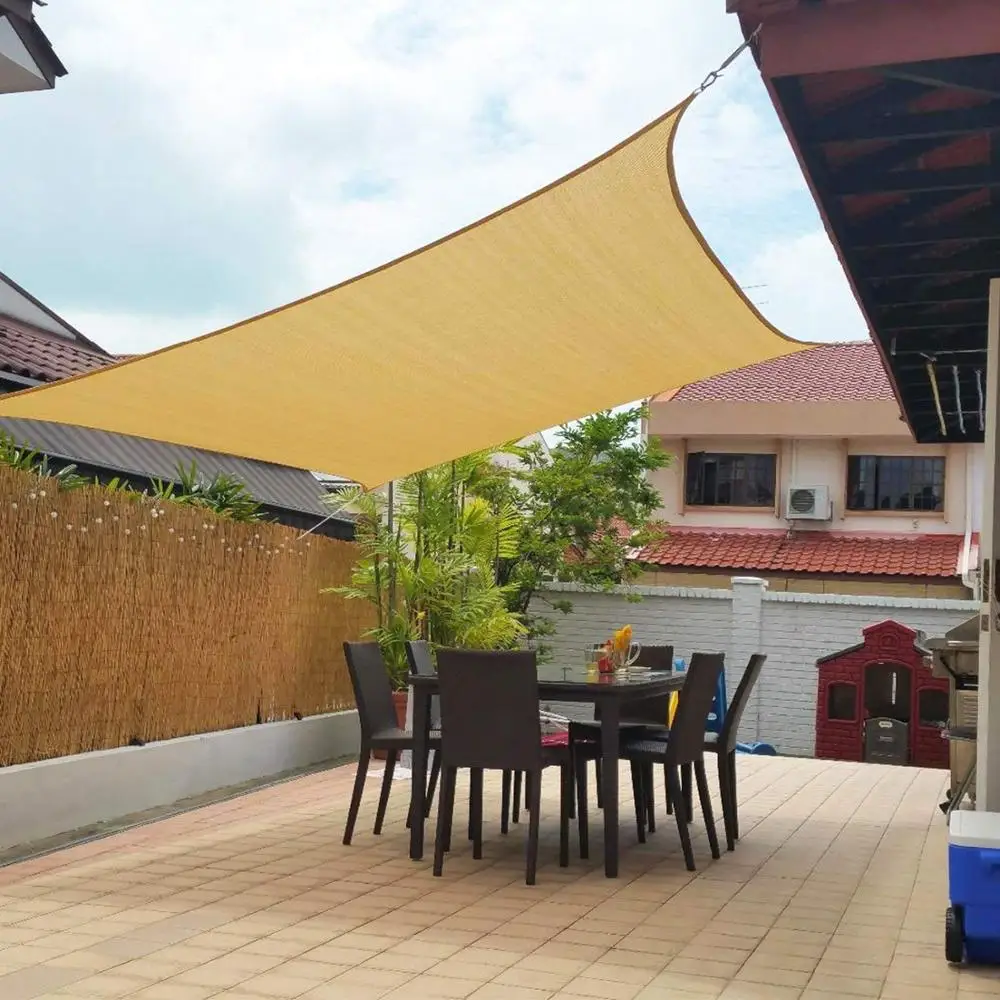 

HDPE 185gms UV waterproof sun shade sail outdoor garden sail shade, Green.blue.black.any color