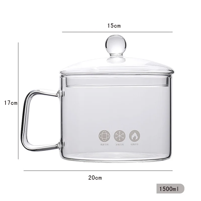 

new design glass lid glass cooking pot cookware set, Clear