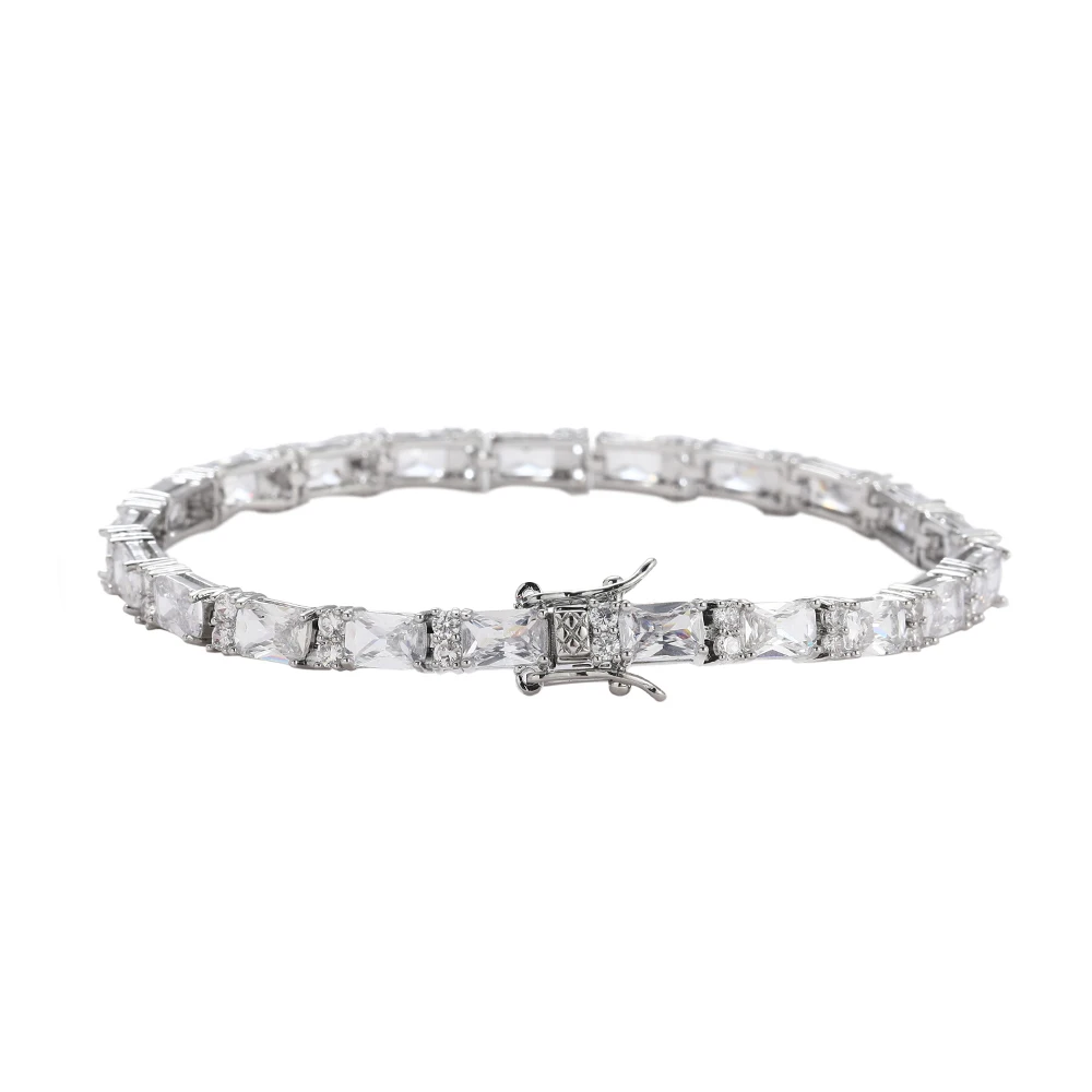 BB136 Iced Brass CZ Jewelry Men's Hip Hop Bracelets Women Fashion Party Gift