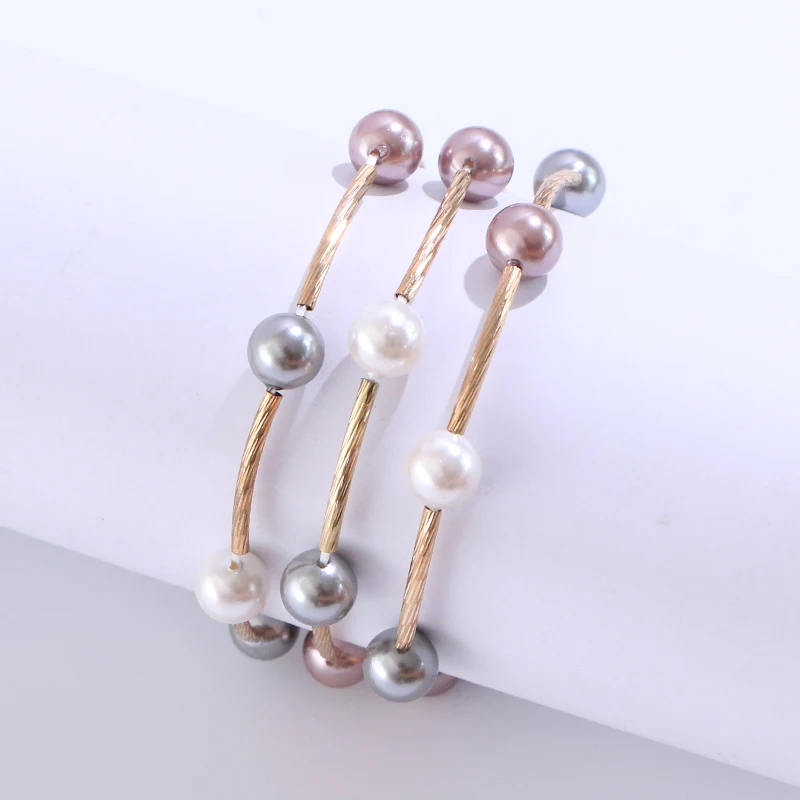 

Komi 2021 New Hawaiian Glass Pearl Beaded Necklace for Women Elastic rope adjustable necklace also bracelet wholesale