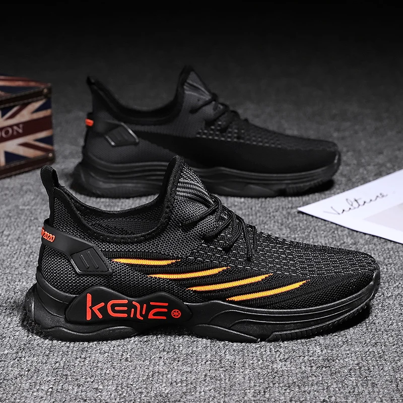 

Mesh Breathable Men's lace up walking running sneakers men's sports shoes Men's casual shoes, Customized color