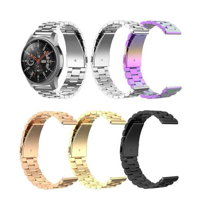

Wholesale for Samsung Galaxy 42mm Active Gear S2 Amazfit GTS Metal Stainless Steel Smart Watch Band, 5 colors
