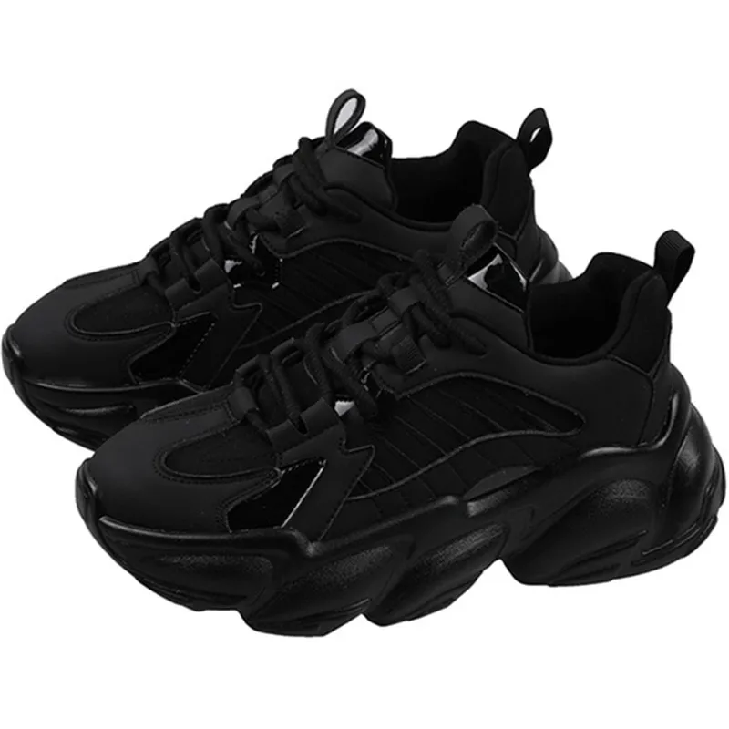 

Fashion Sneakers 2021 Women Chunky Sneakers Running Shoes Fashion New Female Black White Platform Thick Sole Running Casual Shoe