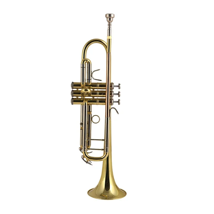 

Brasswind Instruments Golden Lacquered Yellow Brass trumpet bb key Trumpet