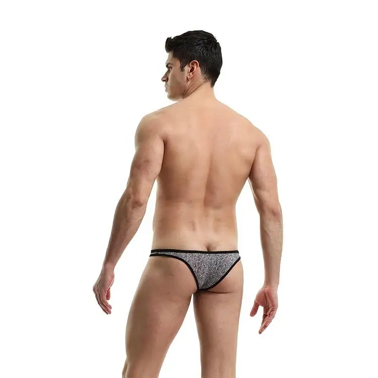 

Sexy men's underwear black fashion solid color Ninon pop briefs