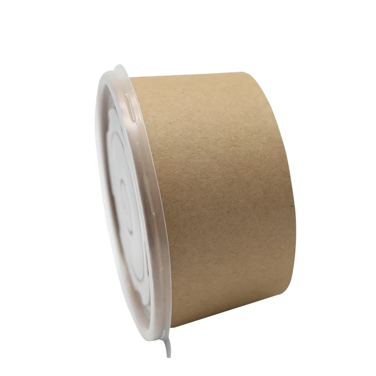 
Biodegradable eco friendly natural color kraft salad paper bowl 