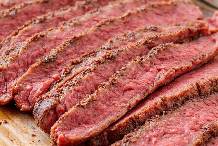 Sliced roast beef on a plate
