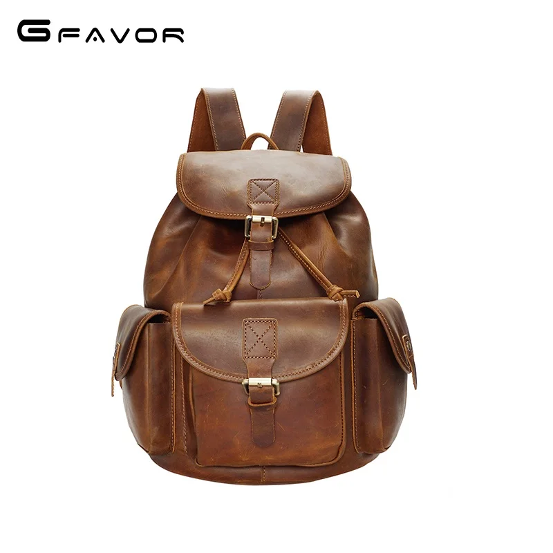 

Designer Ladies Famous brand design custom top grain genuine leather back pack backpack bag for women