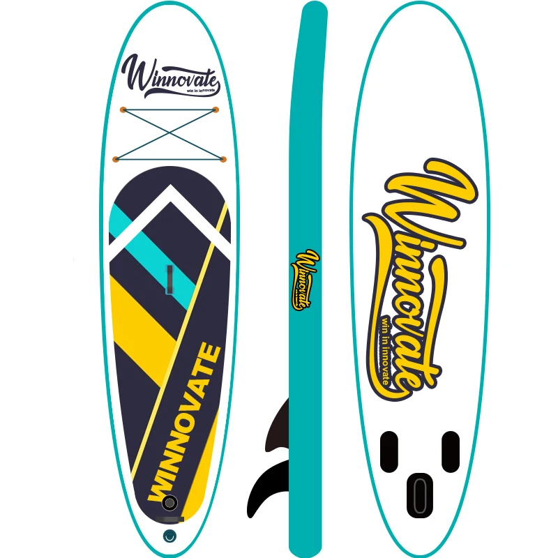 

WINNOVATE1309 Dropshipping sup inflatable set wakesurf clear paddle board with accessories